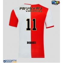 Moški Nogometni dresi Feyenoord Goncalo Borges #11 Domači 2025-26 Kratek Rokav